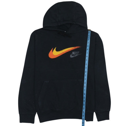 Nike Men's Black Pullover Hoodie M Logo Graphic Fleece Sweatshirt