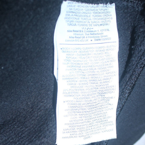 Nike Men's Black Pullover Hoodie M Logo Graphic Fleece Sweatshirt