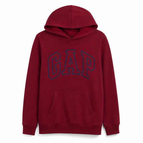 GAP Women Burgundy Pullover Hoodie M Cotton Blend Casual