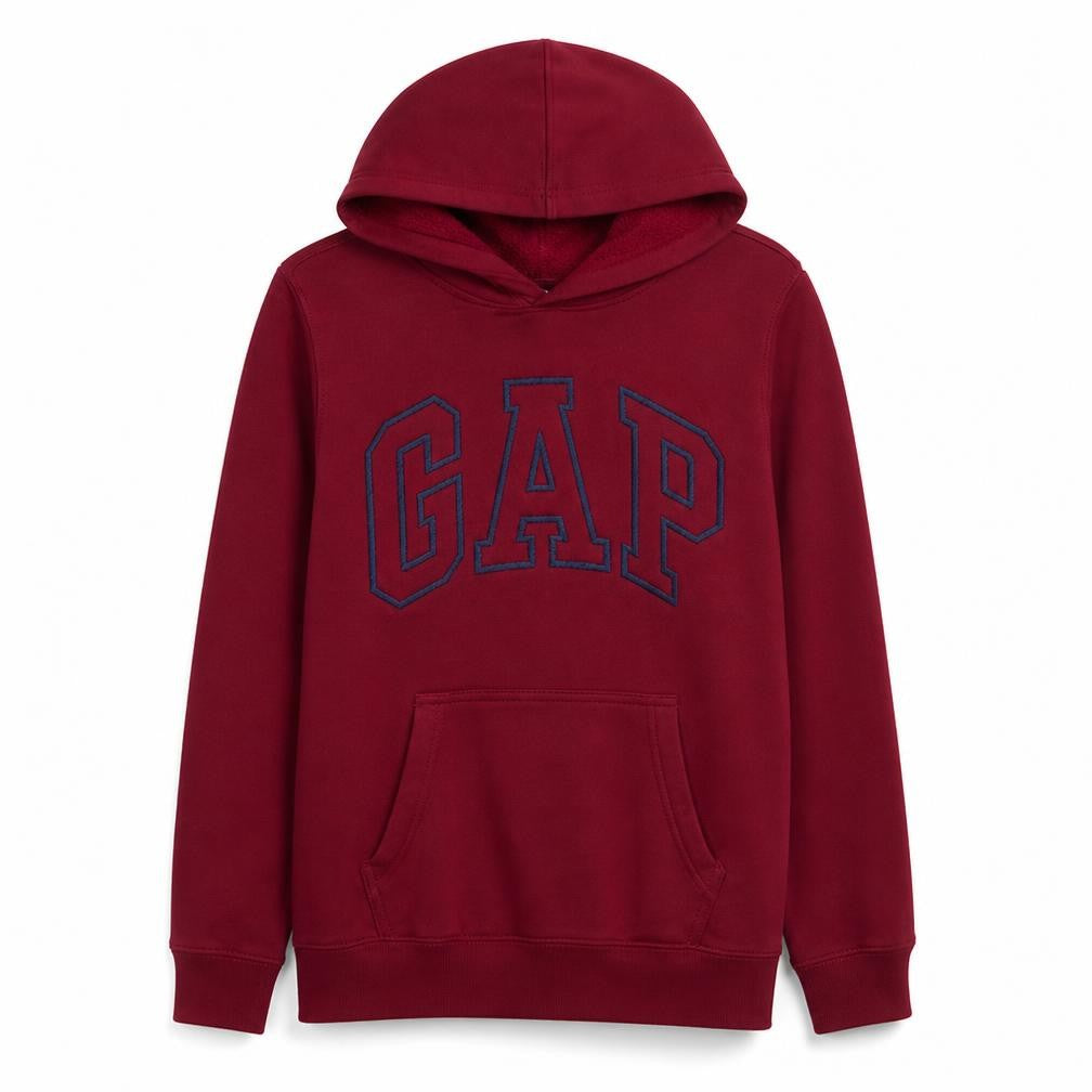 GAP Women Burgundy Pullover Hoodie M Cotton Blend Casual