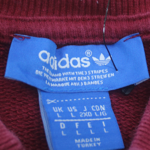 Adidas Men’s Red Full Zip Graphic Sweatshirt L Regular Fit