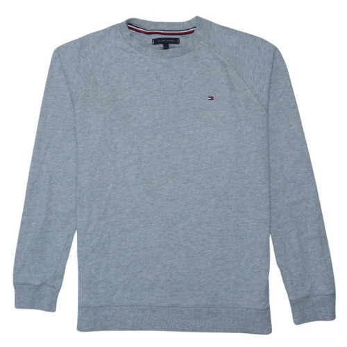 Tommy Hilfiger Men's Grey Crew Neck Cotton Sweatshirt L