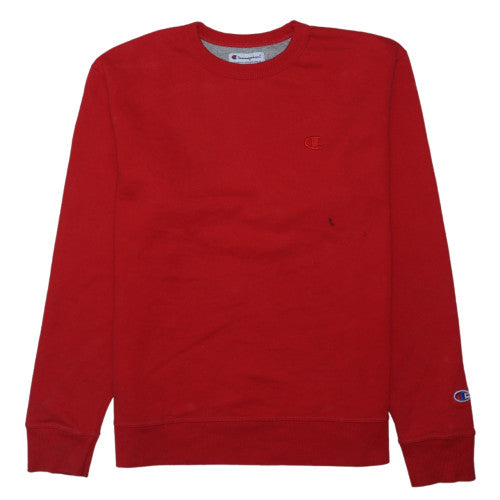 Champion Men's Red Crew Neck Sweatshirt M Classic Fit Athletic