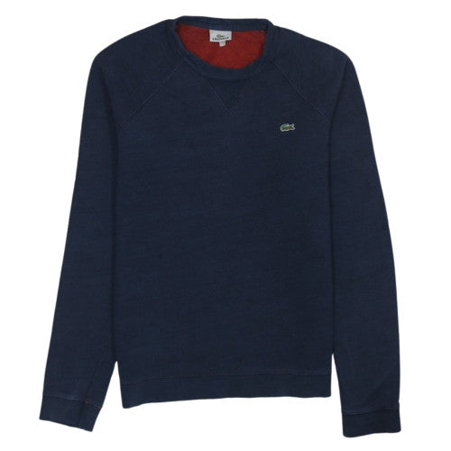 Lacoste Men's Blue Crew Neck Cotton Pullover Sweatshirt M