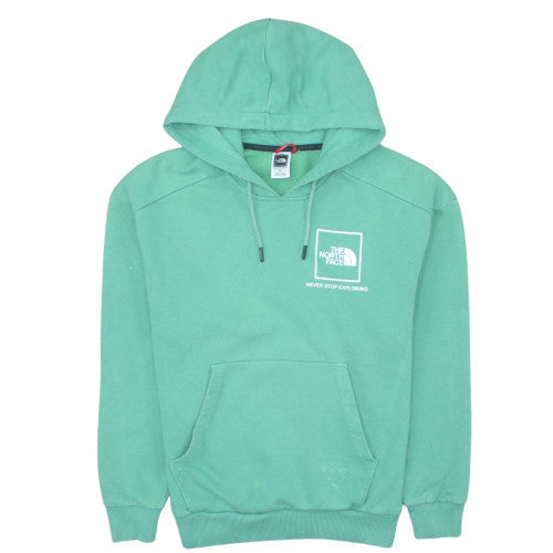 The North Face Womens Green Pullover Hoodie Small Cotton Blend