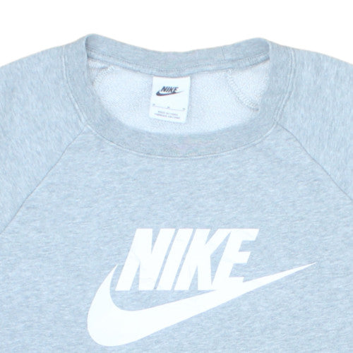 Nike Womens Grey Crew Neck Pullover Sweatshirt Size 12 M