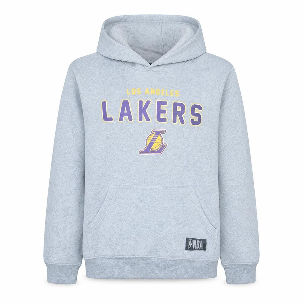 Front view of Anko Active Youth Grey Los Angeles Lakers Pullover Hoodie, size 14