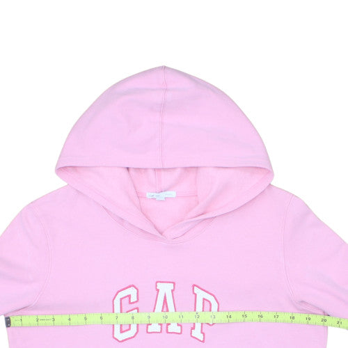 GAP Womens Pink Pullover Hoodie M Cotton Blend Casual Sweatshirt