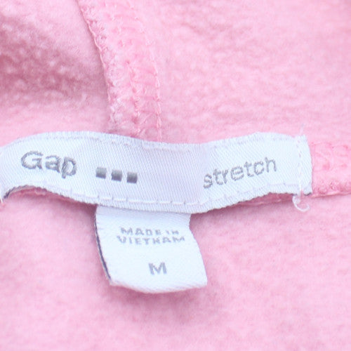 GAP Womens Pink Pullover Hoodie M Cotton Blend Casual Sweatshirt