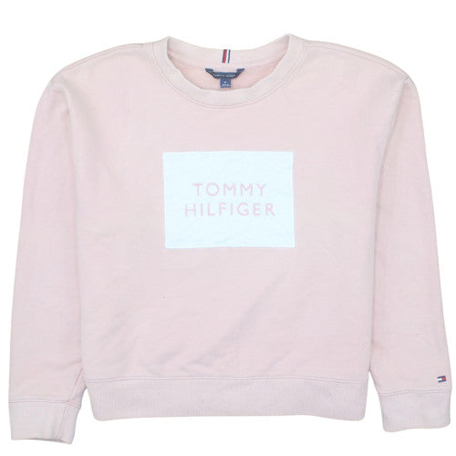 Tommy Hilfiger Women Pink Crew Neck Pullover Sweatshirt M
