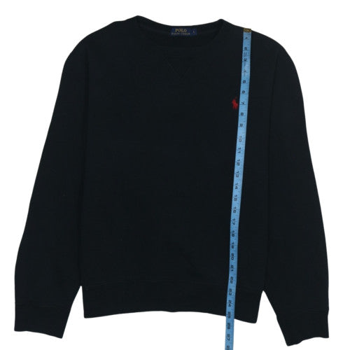 Ralph Lauren Men's Black Crew Neck Pullover Sweatshirt Size L