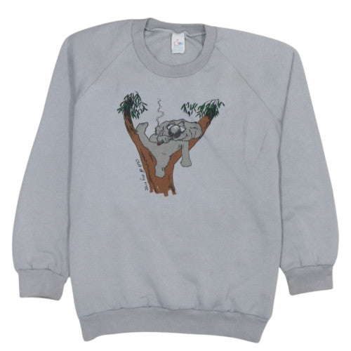 Jumbug T's Women Light Grey Koala Graphic Pullover Sweatshirt L