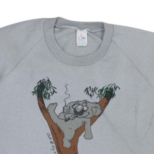 Jumbug T's Women Light Grey Koala Graphic Pullover Sweatshirt L