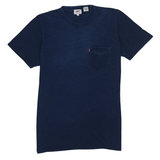 Levi's Men's Blue Cotton Crew Neck Short Sleeve T-Shirt Size S