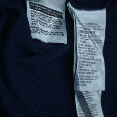 Levi's Men's Blue Cotton Crew Neck Short Sleeve T-Shirt Size S