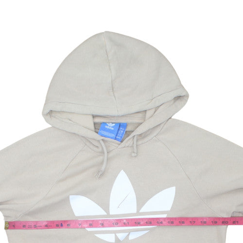 Adidas Womens Beige Pullover Hoodie Small Hooded Sweatshirt