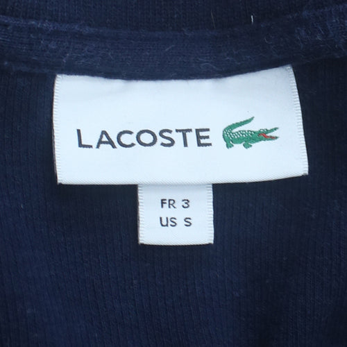 Lacoste Men's Blue 1/2 Zip Cotton Sweatshirt Size S