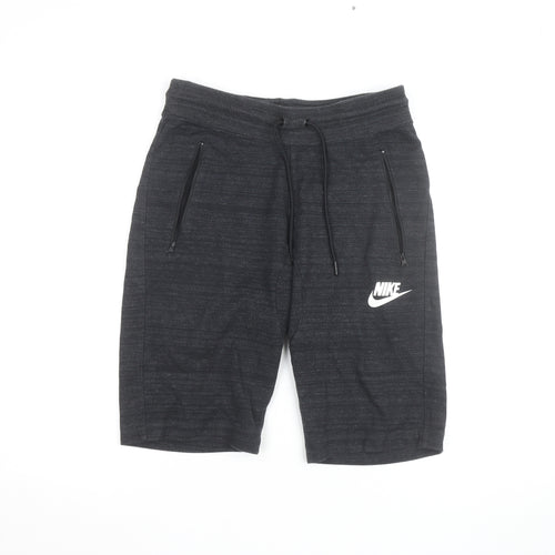 Nike Men's Black Small Athletic Sweat Shorts with Zip Pockets