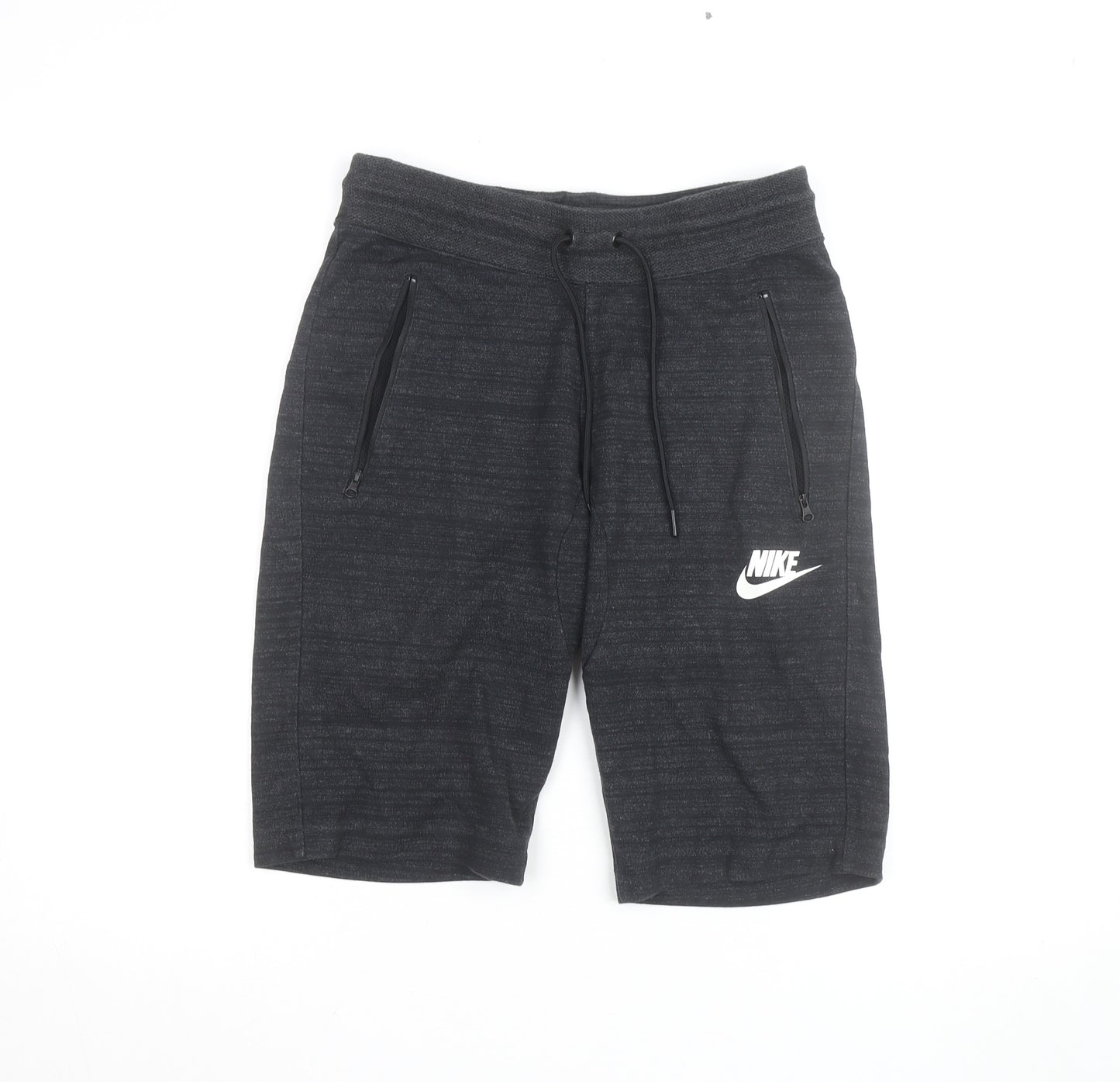 Nike Men's Black Small Athletic Sweat Shorts with Zip Pockets