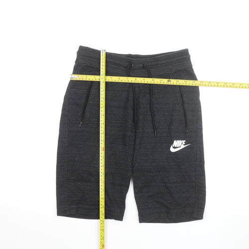 Nike Men's Black Small Athletic Sweat Shorts with Zip Pockets