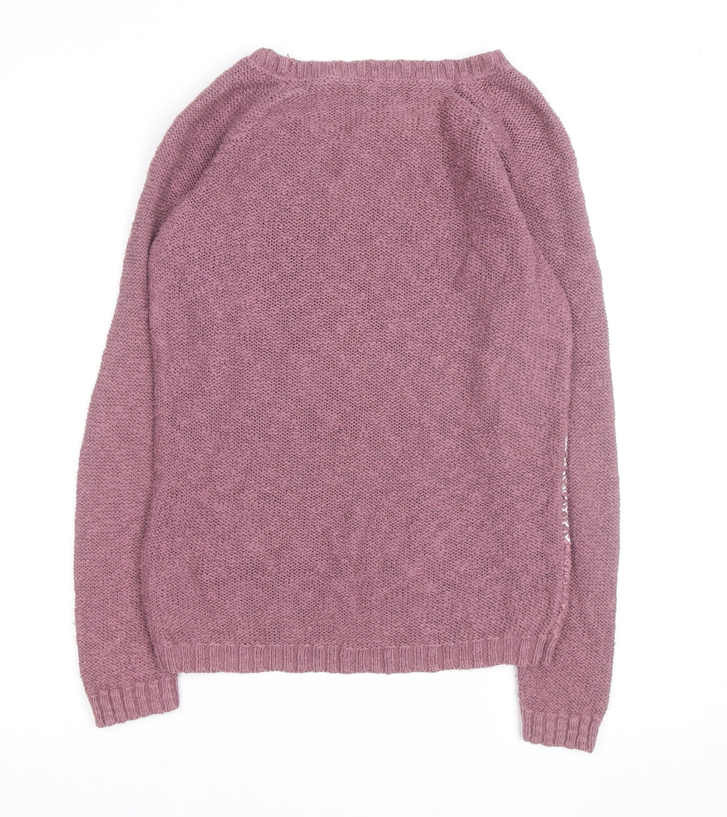 FatFace Women Pink Crew Neck Knit Jumper Size 8