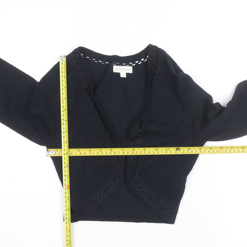 Monsoon Women's Black Embroidered Cardigan Size S