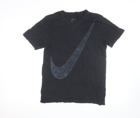 Nike Men's Black Graphic Logo Sports T-Shirt Size M