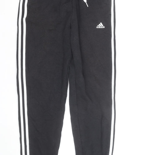 adidas Men's Black L Jogger Track Pants with Side Stripes