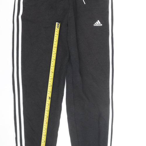 adidas Men's Black L Jogger Track Pants with Side Stripes