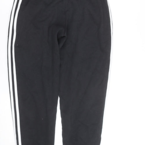 adidas Men's Black L Jogger Track Pants with Side Stripes