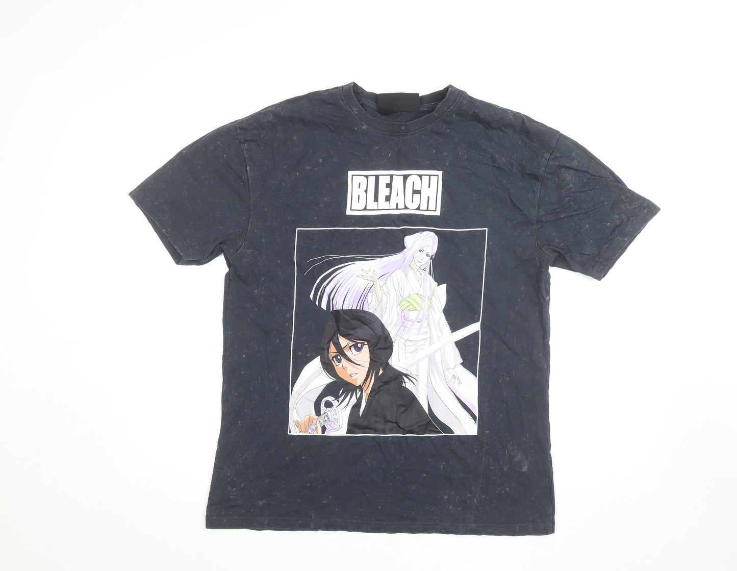 Bleach Men’s Black Anime Graphic Short Sleeve Cotton T-Shirt Size S
