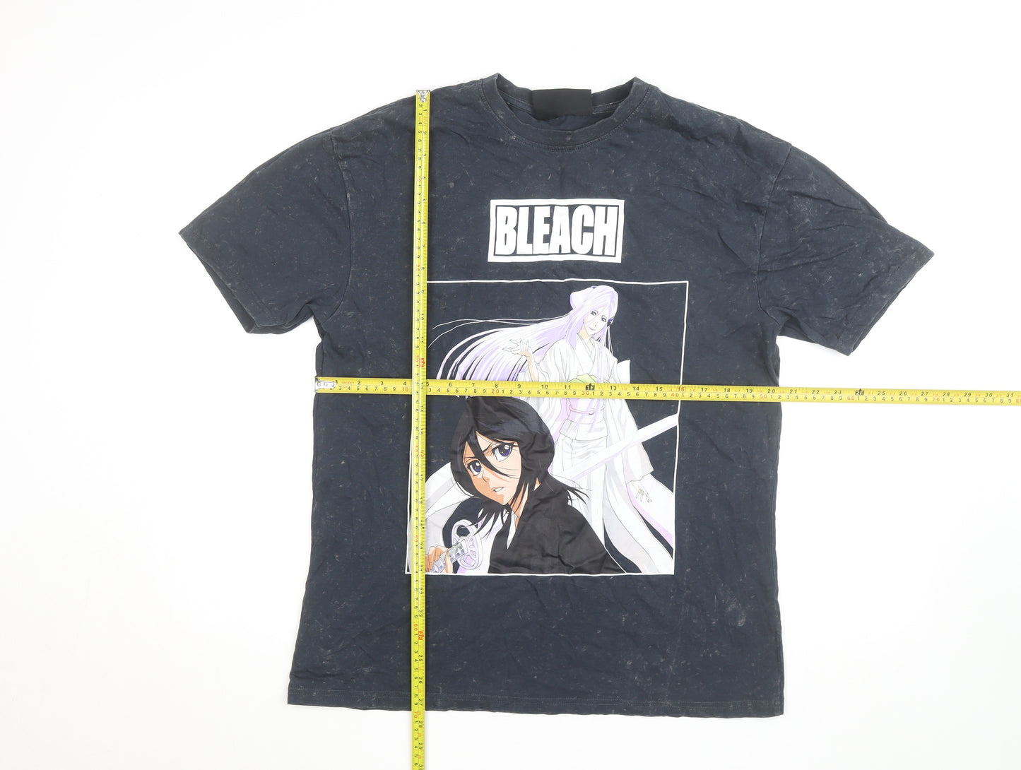 Bleach Men’s Black Anime Graphic Short Sleeve Cotton T-Shirt Size S