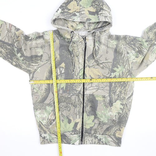 Cold Stream Outdoors Men's Green Camouflage Full Zip Hoodie S