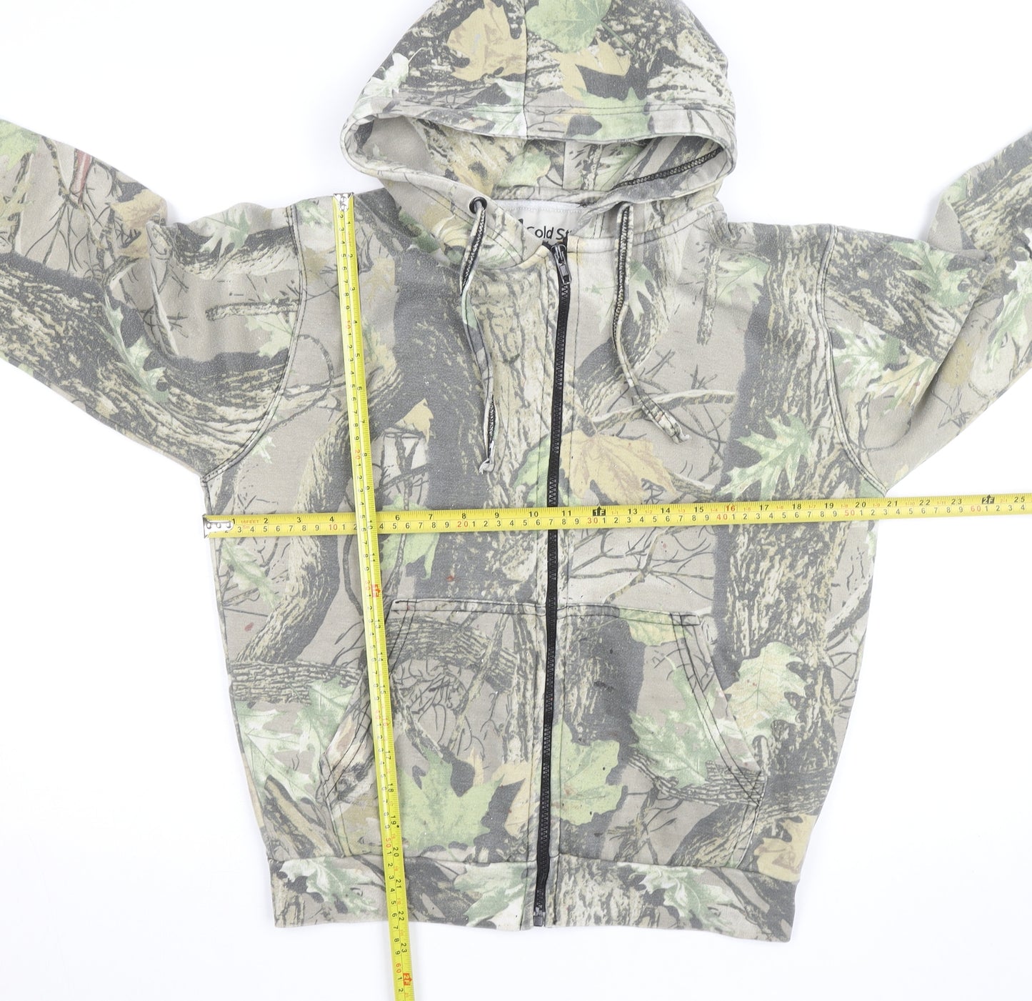 Cold Stream Outdoors Men's Green Camouflage Full Zip Hoodie S