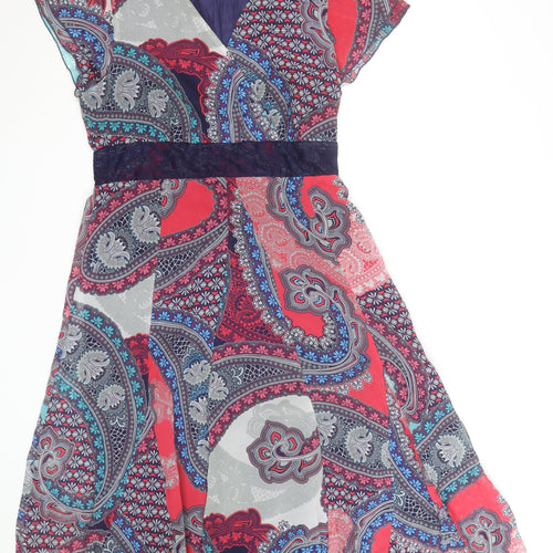 Marks and Spencer Per Una Multicoloured Paisley A-Line Dress Size 16R