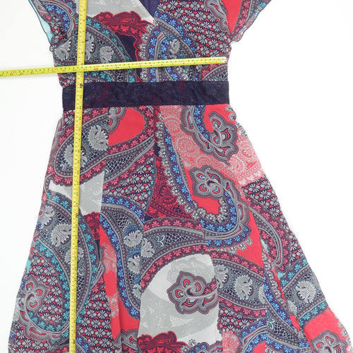 Marks and Spencer Per Una Multicoloured Paisley A-Line Dress Size 16R
