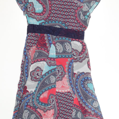 Marks and Spencer Per Una Multicoloured Paisley A-Line Dress Size 16R