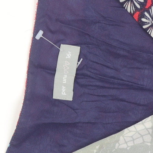 Marks and Spencer Per Una Multicoloured Paisley A-Line Dress Size 16R