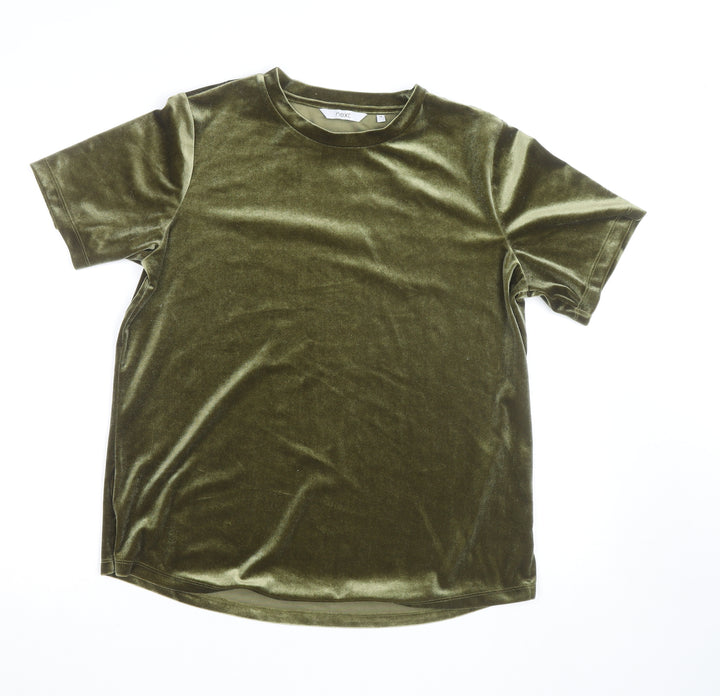 Next Women’s Green Velvet Short Sleeve T-Shirt Size 14