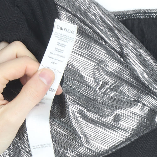 New Look Women's Silver Off Shoulder Ruffle Blouse Size 16