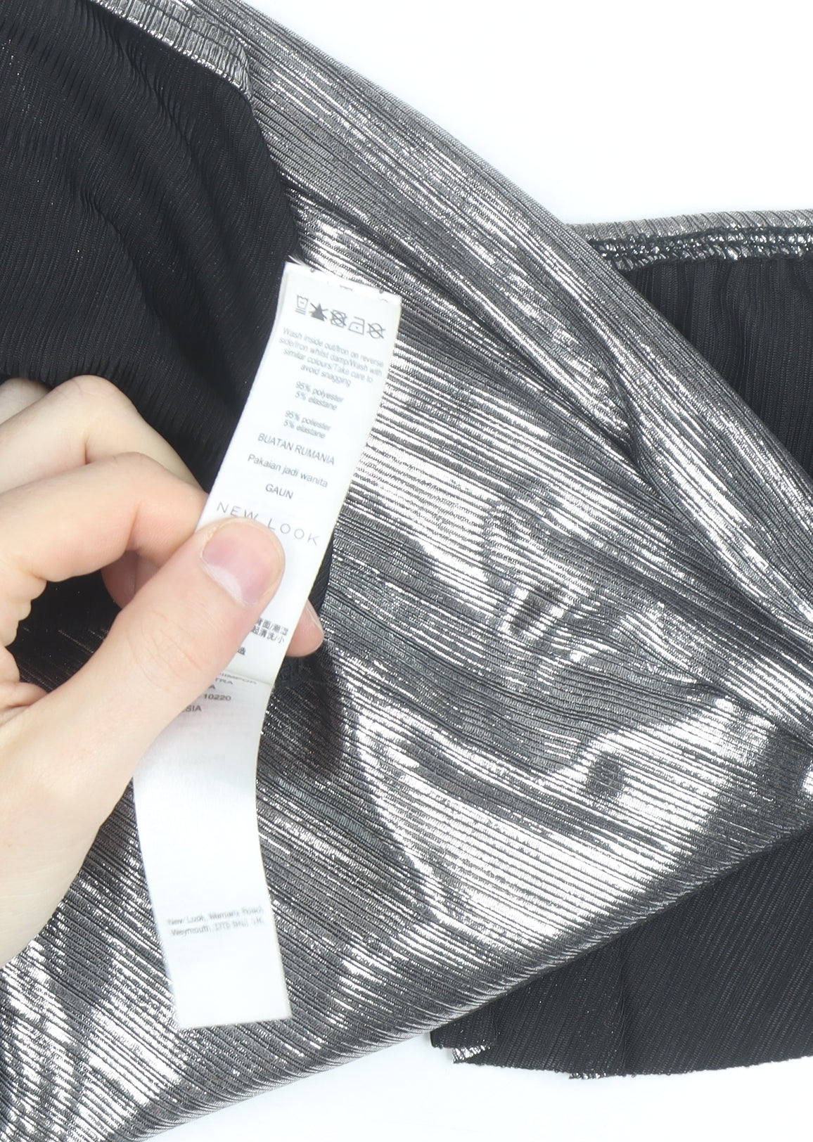 New Look Women's Silver Off Shoulder Ruffle Blouse Size 16