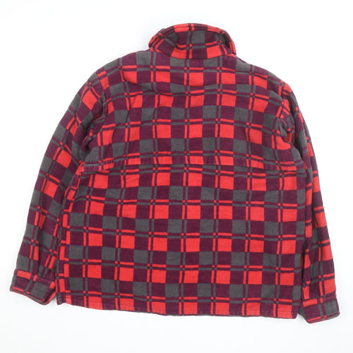 Champion Men's Red Check Flannel Cotton Jacket M Classic Casual