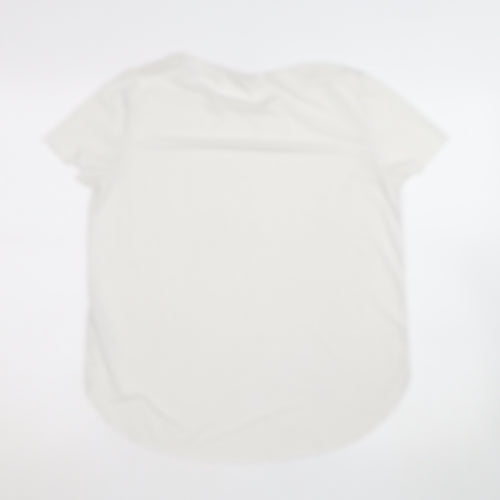 Oysho Womens White Slim Fit Short Sleeve Active T-Shirt Size S
