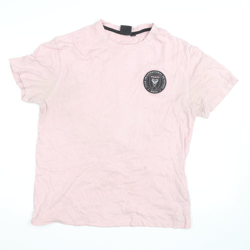 MLS Men’s Pink Inter Miami CF Graphic T-Shirt Size M Regular Fit