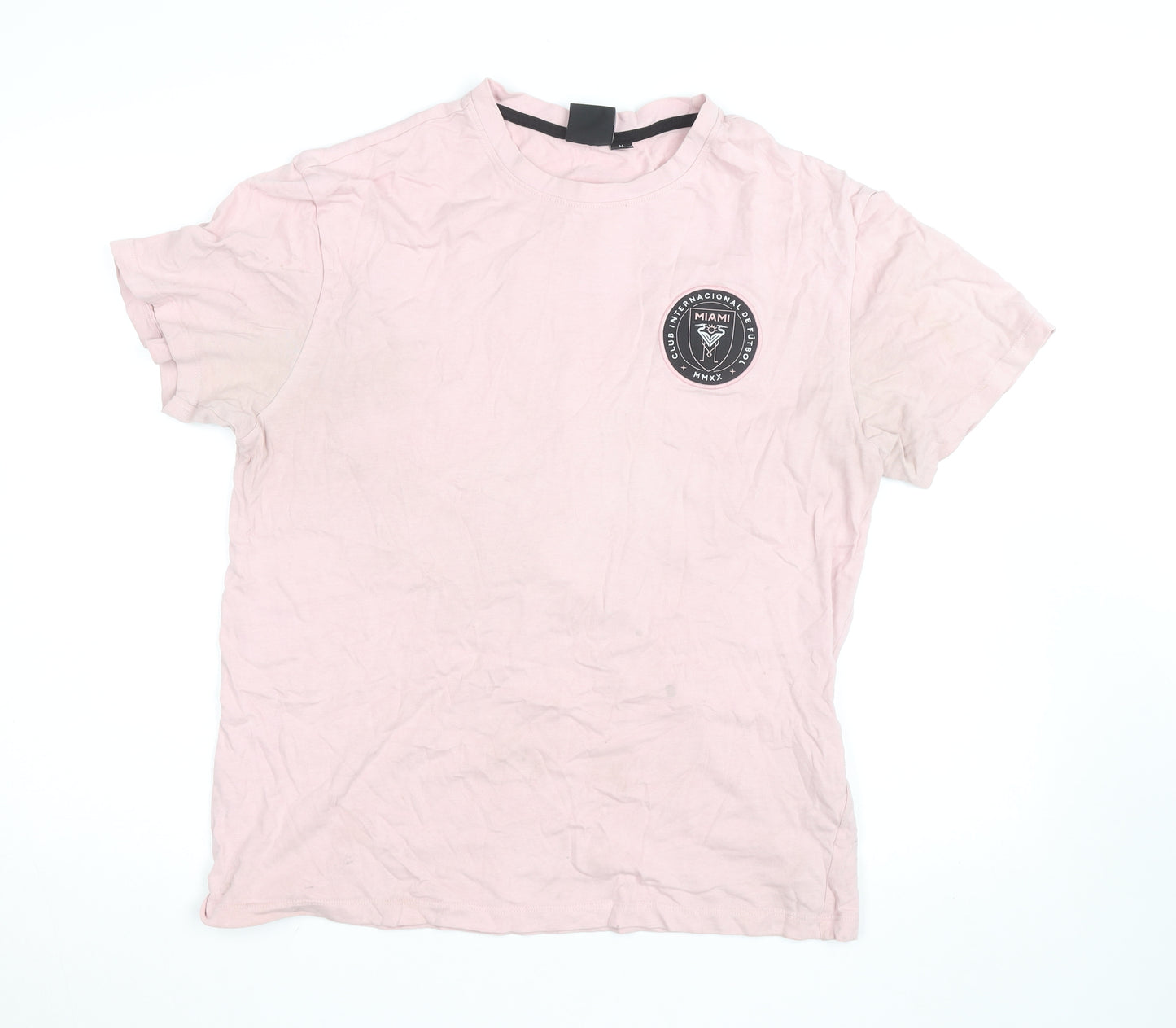MLS Men’s Pink Inter Miami CF Graphic T-Shirt Size M Regular Fit