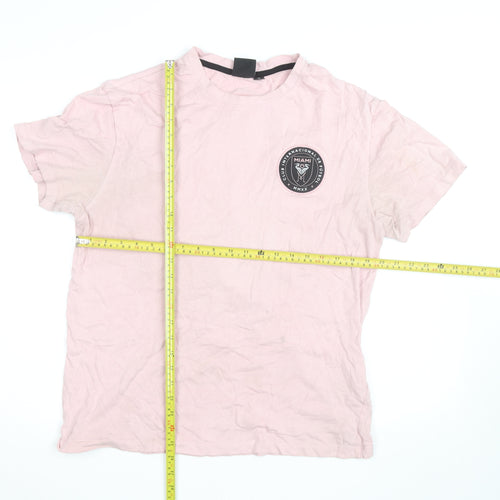 MLS Men’s Pink Inter Miami CF Graphic T-Shirt Size M Regular Fit
