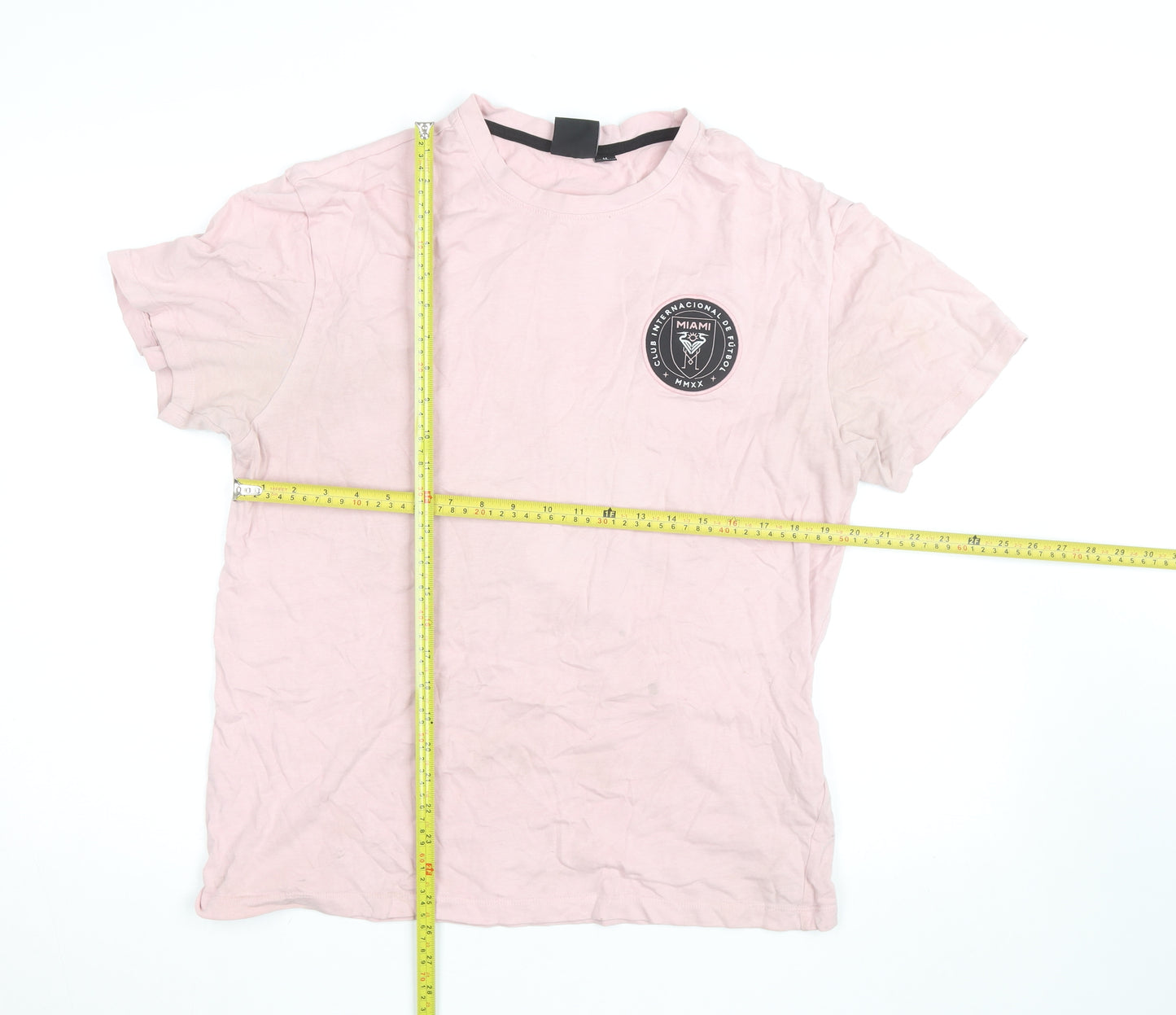 MLS Men’s Pink Inter Miami CF Graphic T-Shirt Size M Regular Fit