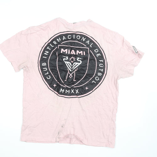 MLS Men’s Pink Inter Miami CF Graphic T-Shirt Size M Regular Fit
