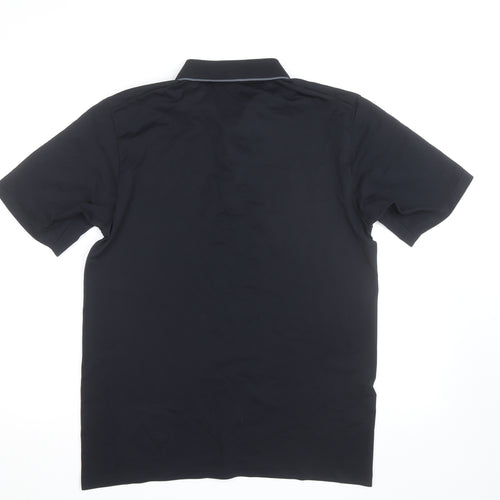 Uniqlo Men’s Black Polo Shirt M Moisture Wicking Quick Dry Top