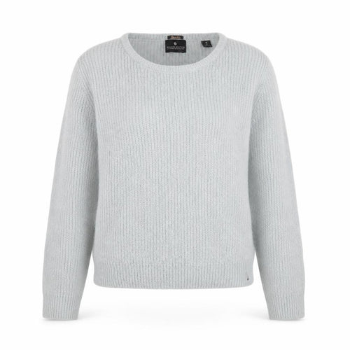 Maison Scotch Women's Grey Mohair Blend Chunky Knit Jumper Size 10